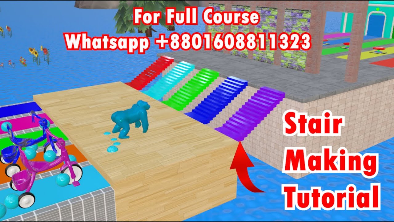 Animal Fountain Crossing Tutorial Full Course‼️How to make stair ‼️ Animal crossing kaise banaie