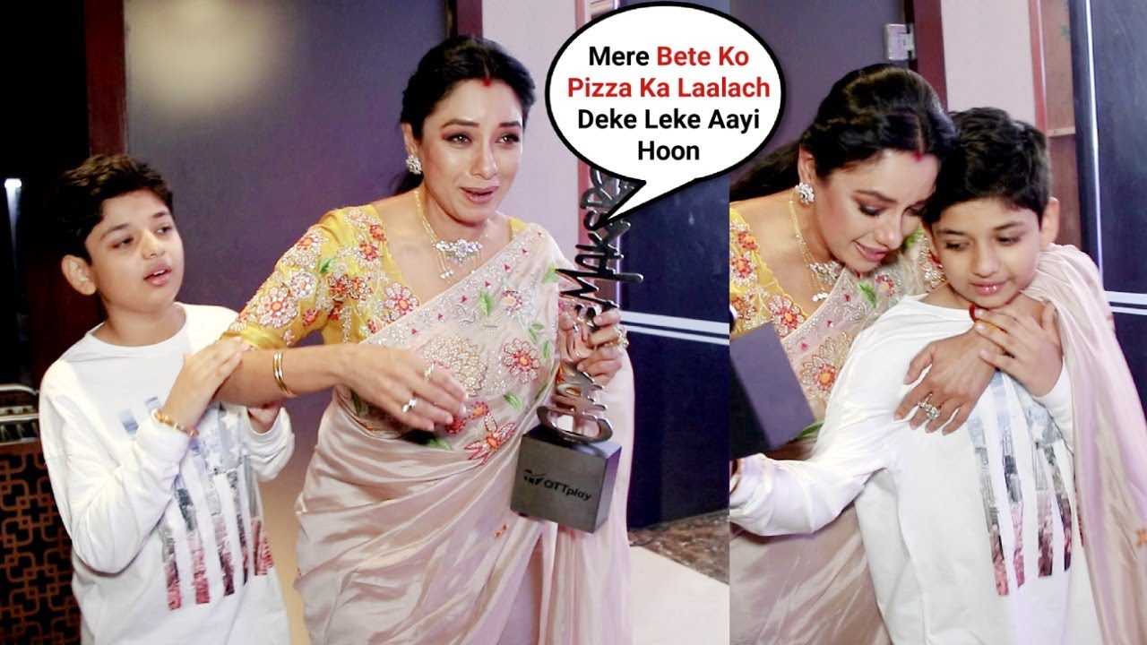 Rupali Ganguly Brought Son Rudransh By Bribing With Pizza - Cutest Mother  Son Moment