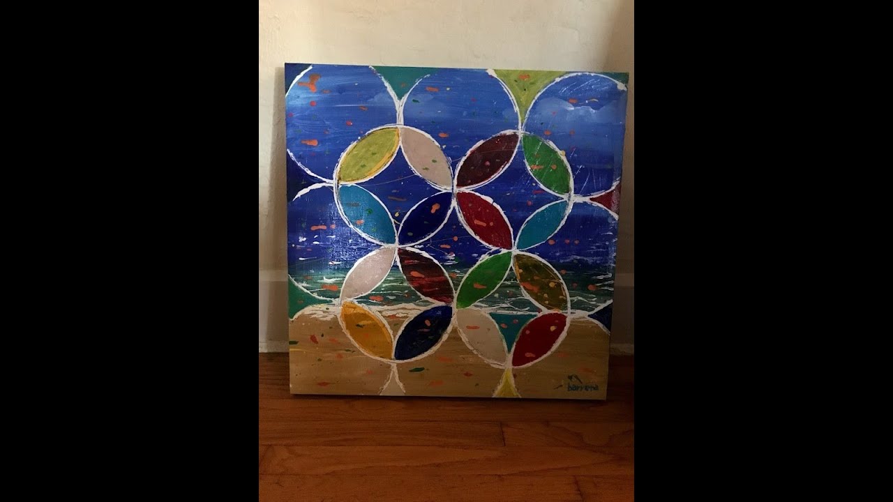Beach Through Stained Glass Window by Paul Barrera (the painting of)
