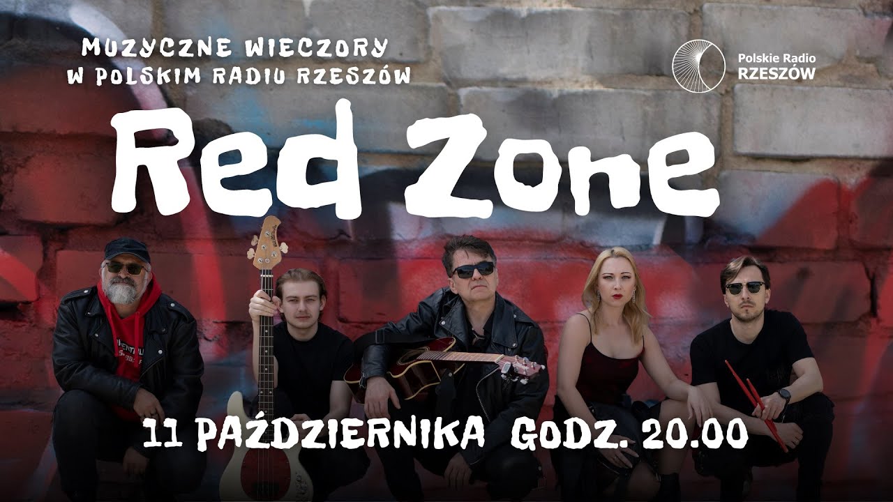 Zespół Red Zone w studiu koncertowym Polskiego Radia Rzeszów