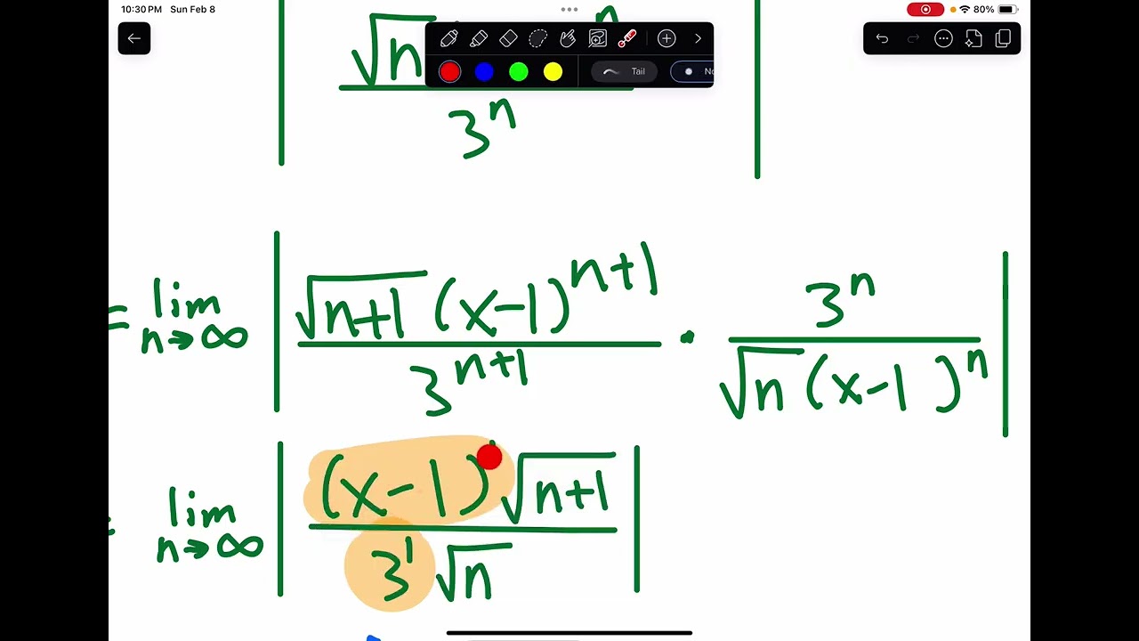 AP Calculus BC - Ratio Test