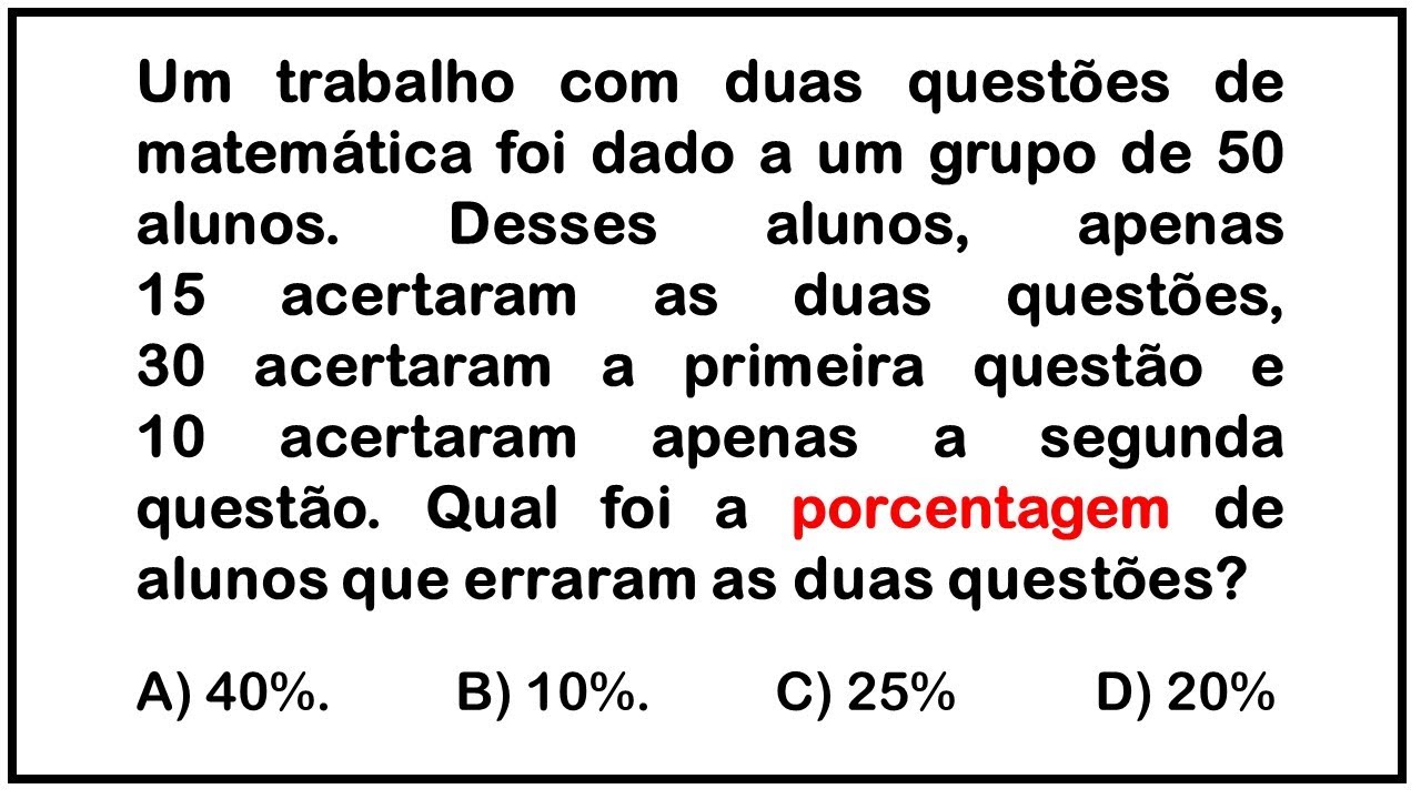 CONJUNTOS E PORCENTAGEM