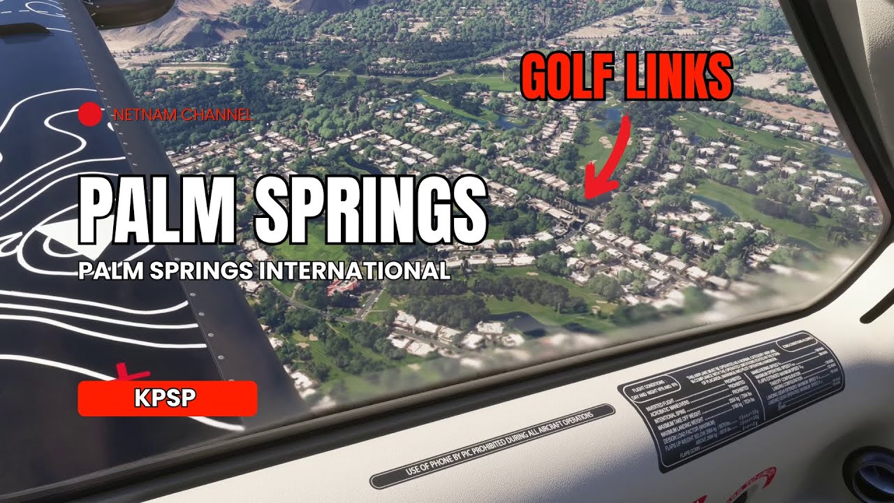Landing in Palm Springs California | Palm Springs International Airport (KPSP) #landing #fs24