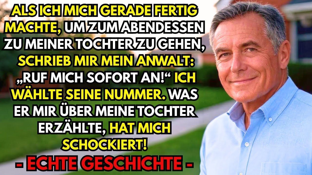 Mein Anwalt schrieb: ‚Ruf mich sofort an!‘ – da erfuhr ich die bittere Wahrheit über meine Tochter.