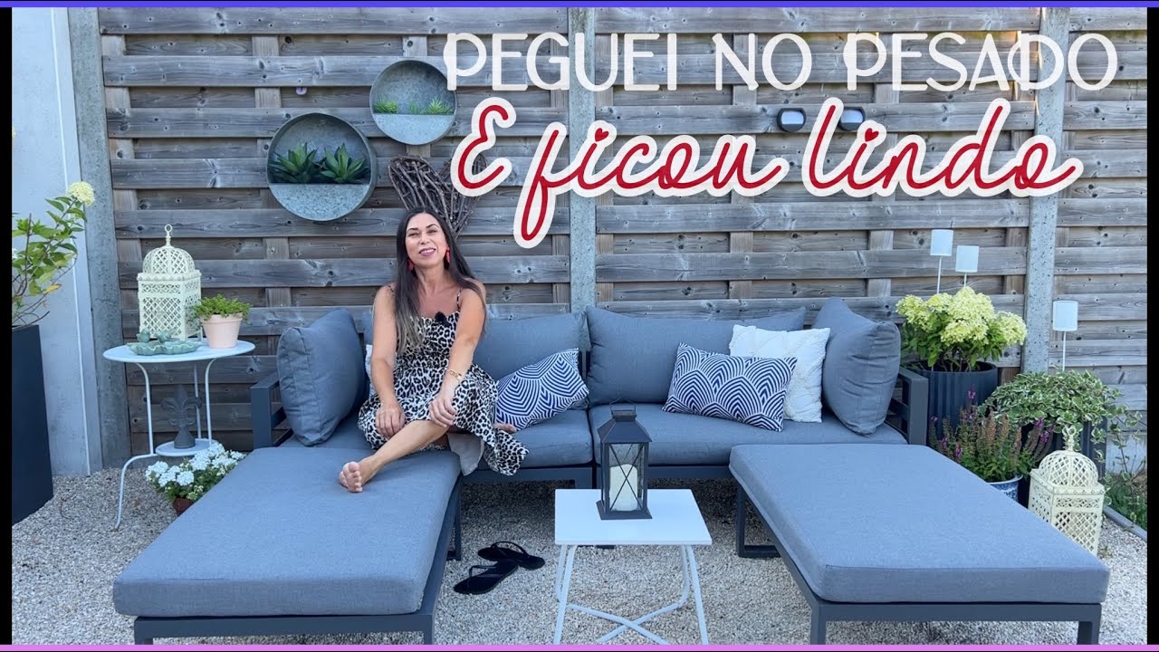 Fiz uma nova área externa no jardim