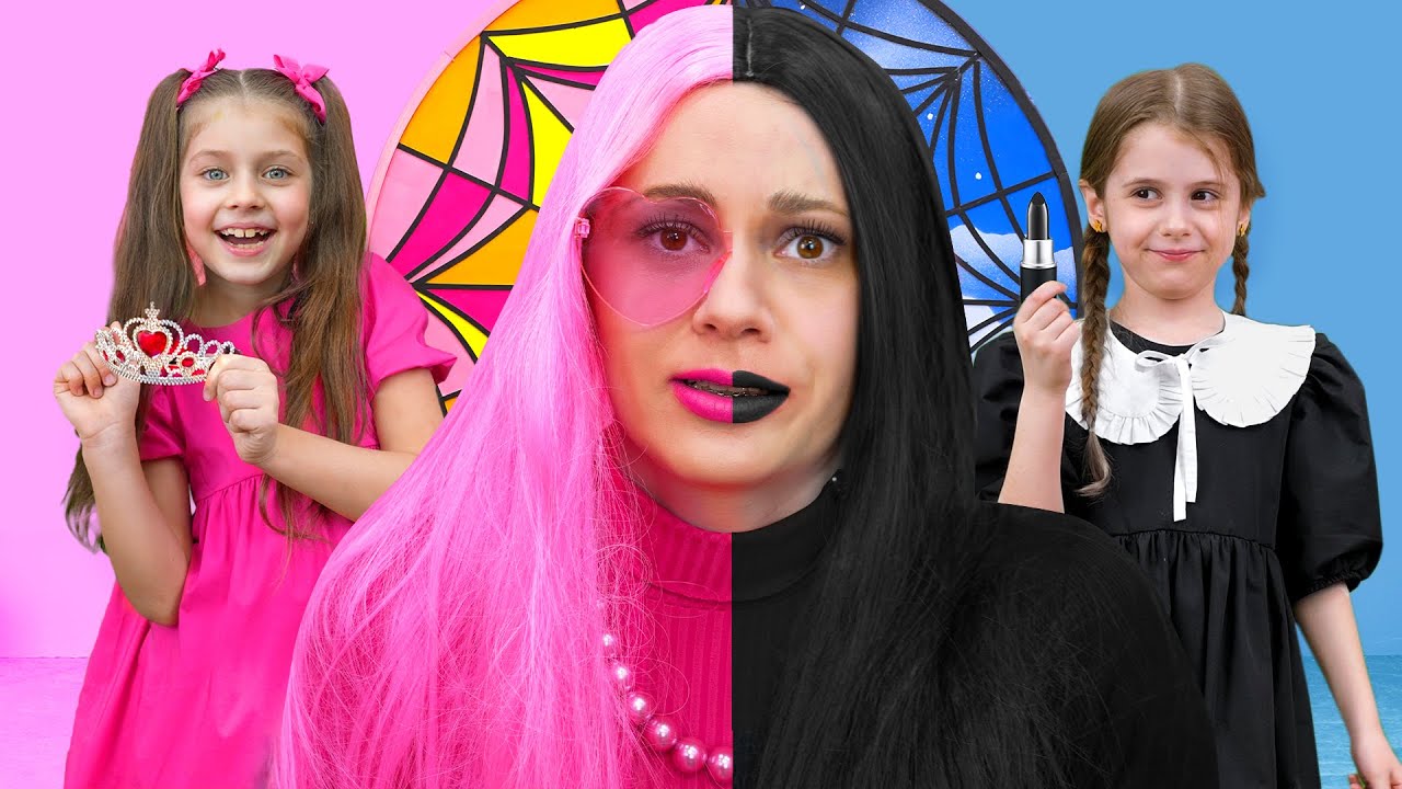 Eva dan Teman-teman tantangan pink vs hitam bersama Wednesday
