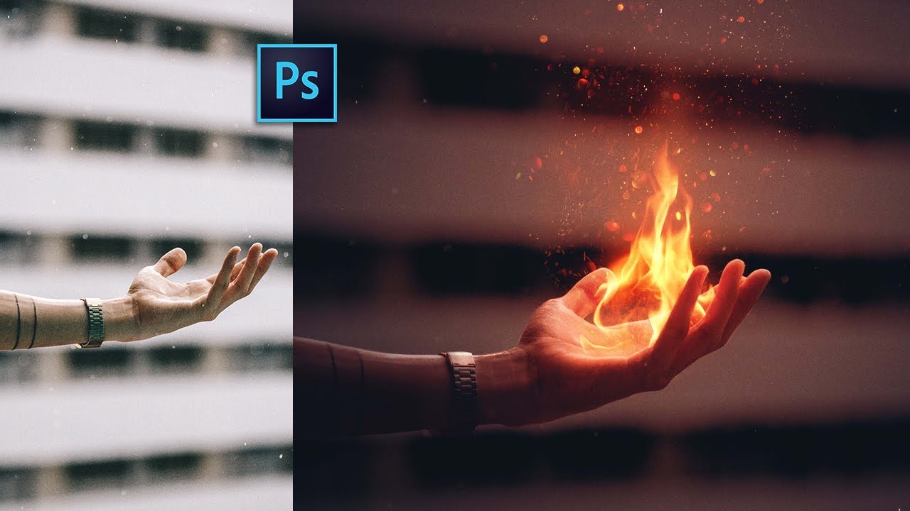 How to Blend Fire in Your Hand | Photoshop Tutorial