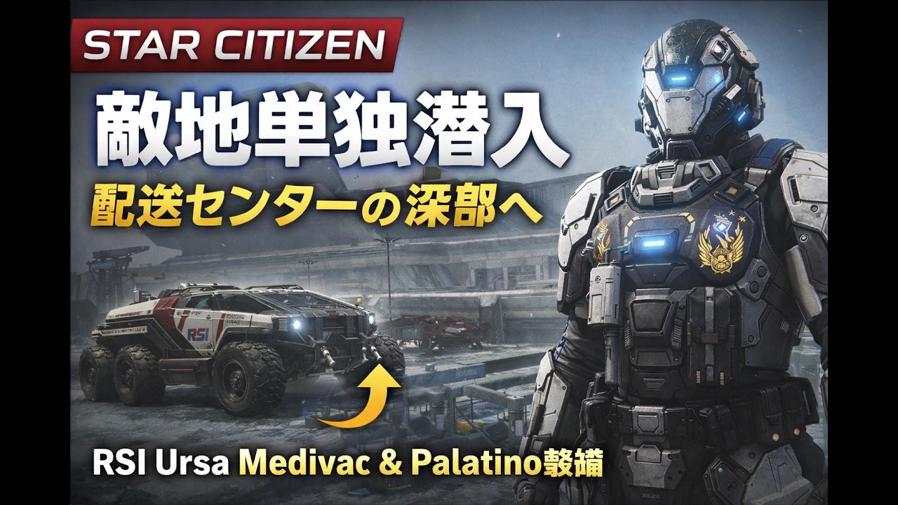 【Star Citizen 潜入ミッション】敵勢力の大貿易施設をソロ攻略！Palatinoアーマー収集がついに終盤へ