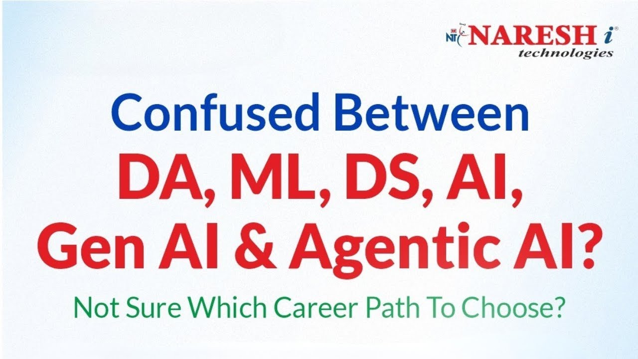 Confused Between DA, ML, DS, AI, Gen AI & Agentic AI | NareshIT