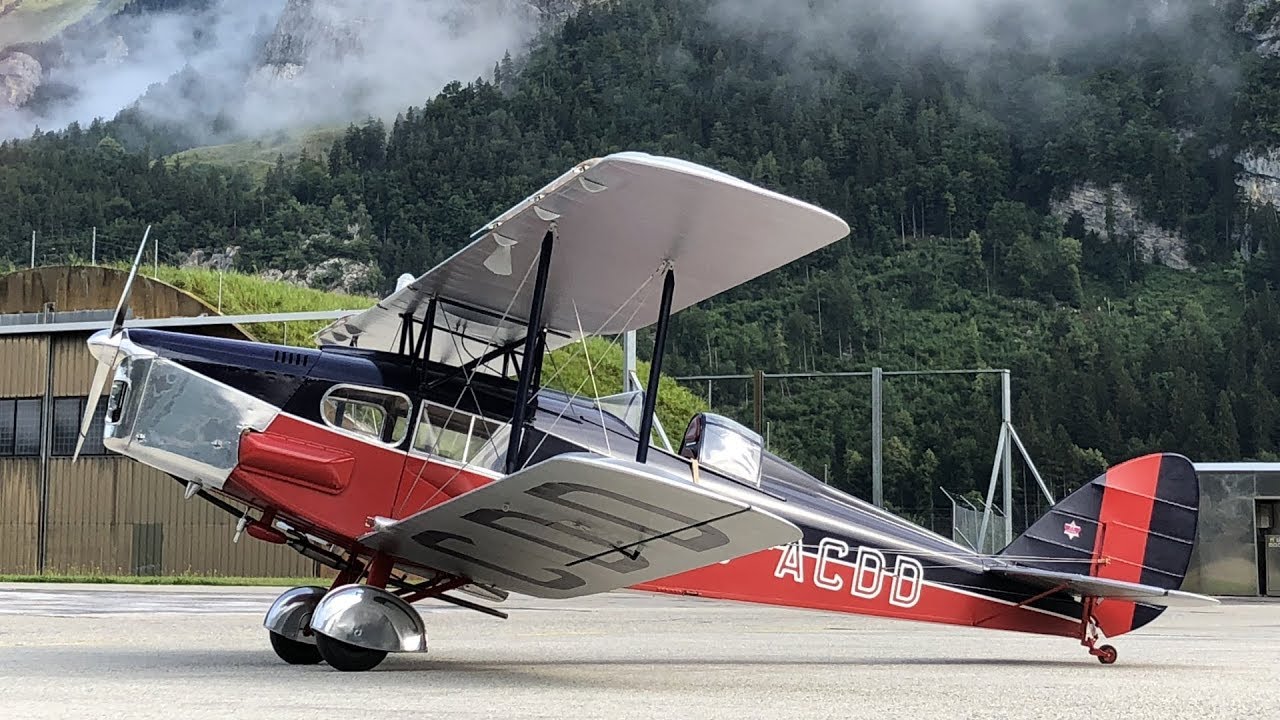 DE HAVILLAND 83 FOX MOTH SPEED MODEL AT FAI F4 CHAMPIONSHIP 2018 IN MEIRINGEN SWITZERLAND