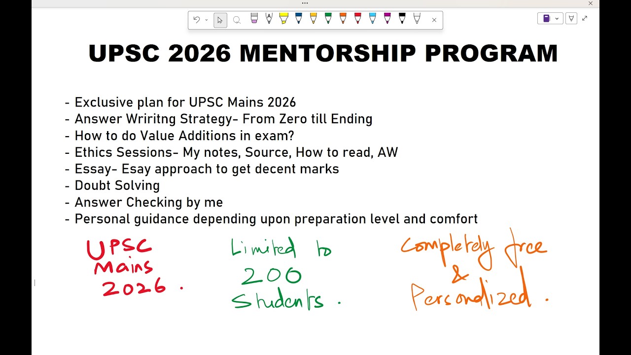 UPSC 2026 Mentorship | Free and Personalized