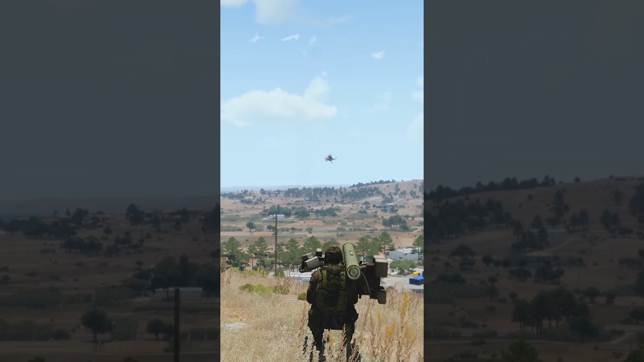 Taking Down Enemy Helicopters with a Missile Launcher #Arma 3 #military