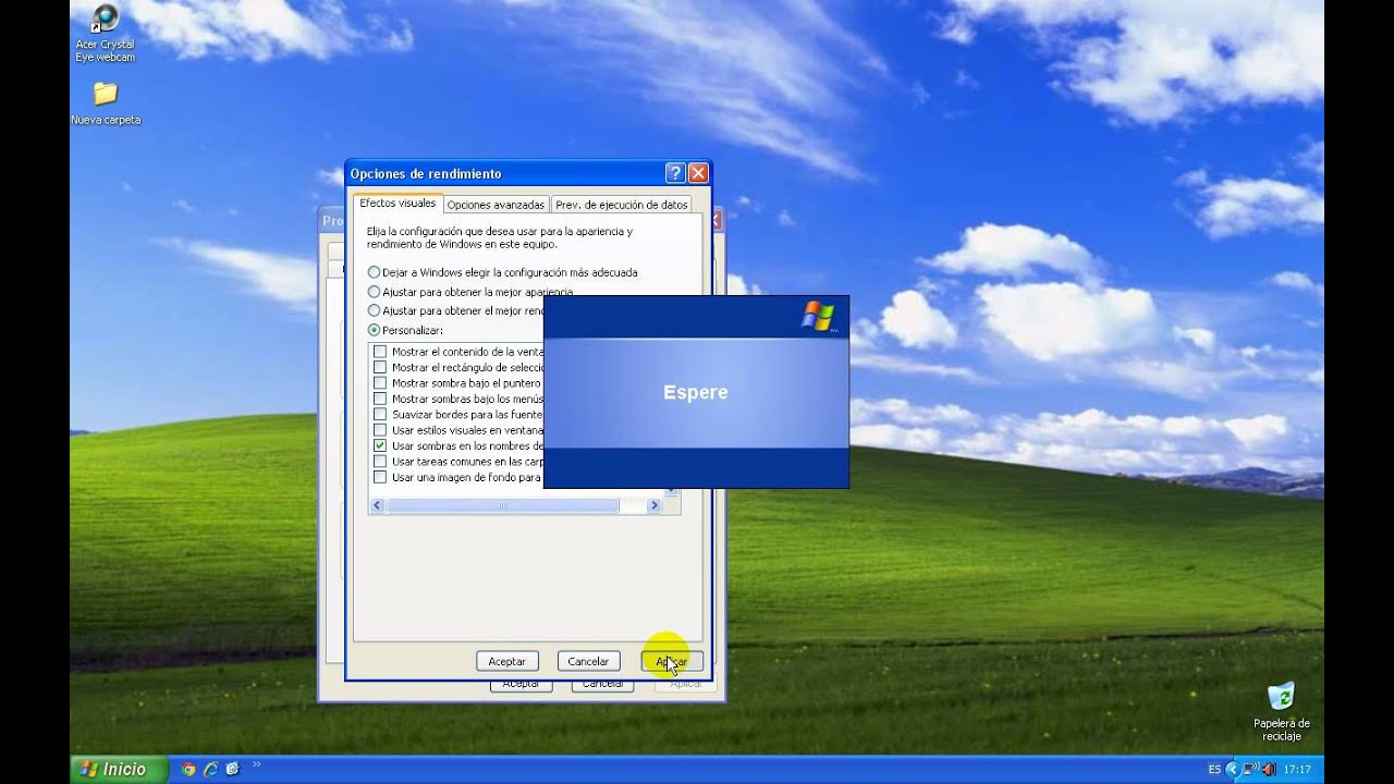 Aumentar rendimiento y velocidad de windows XP
