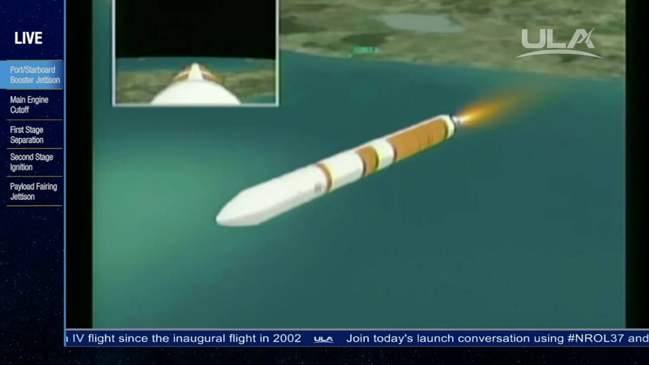 Video: America&rsquo;s most capable rocket ascends from Cape Canaveral on NROL-37 ,4K