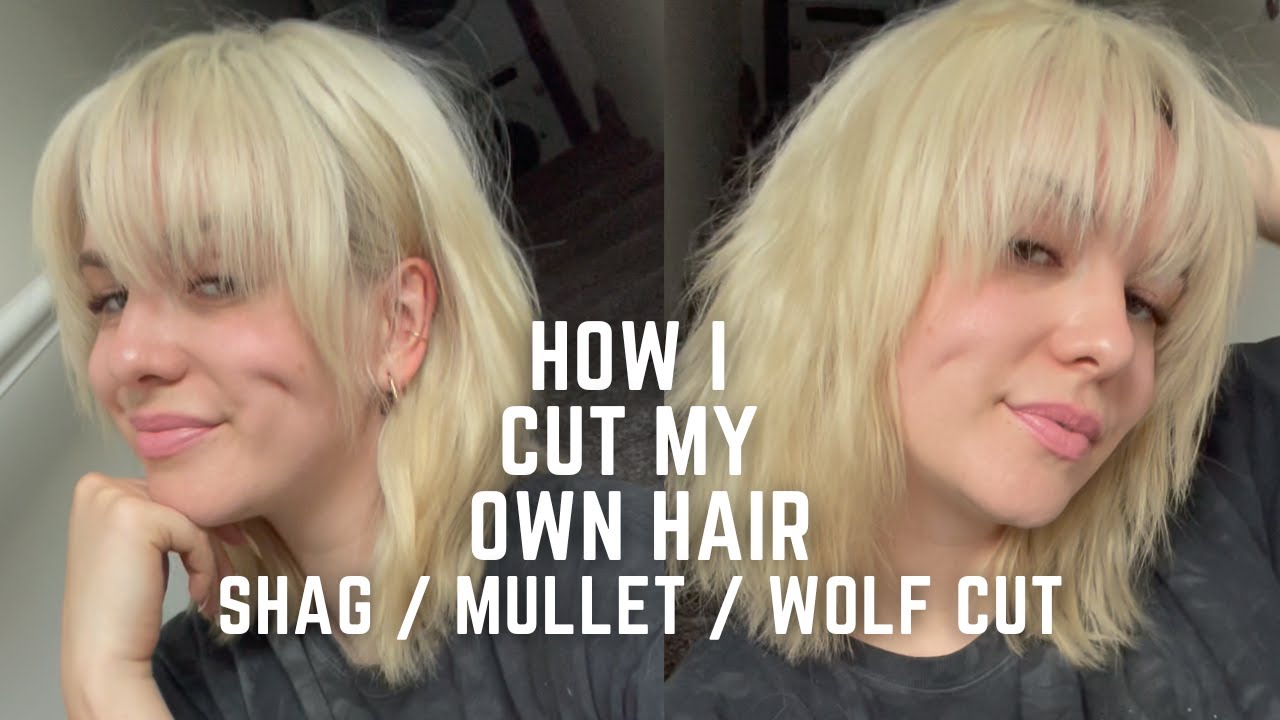 How I cut my own hair - shag layered mullet tutorial for beginners diy haircut