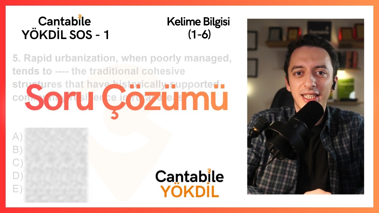 YÖKDİL Sosyal Kelime Soru Çözümü | Cantabile YÖKDİL SOS - 1
