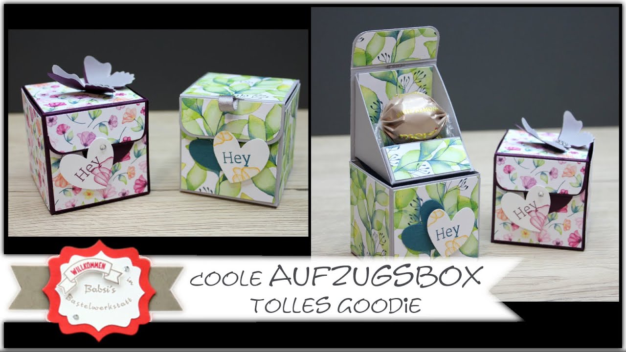 Auzugbox basteln - einfacher Mechanismus - Goodie - Gastgeschenk - effektvolle Wow Box - Stampin´Up!