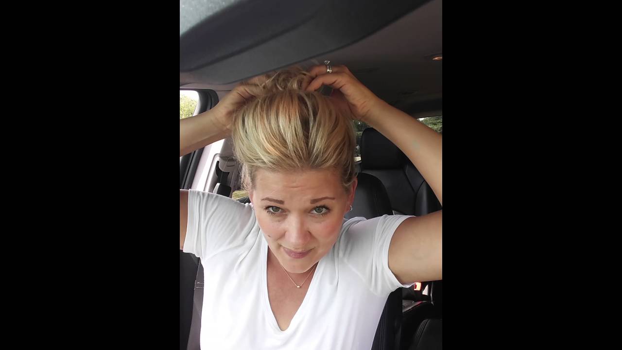 How to (quickly) do a messy bun with short hair