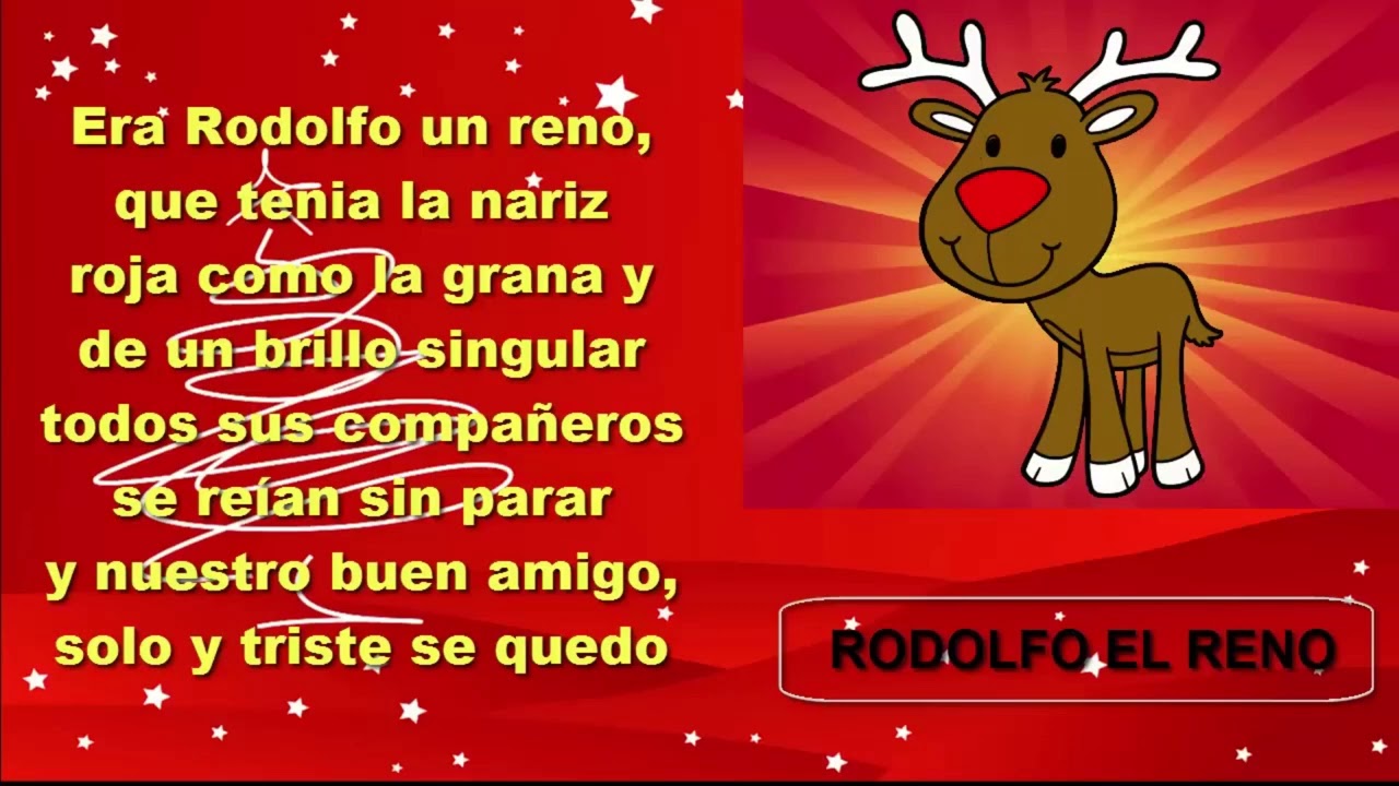 VILLANCICO RODOLFO EL RENO  CON LETRA KARAOKE