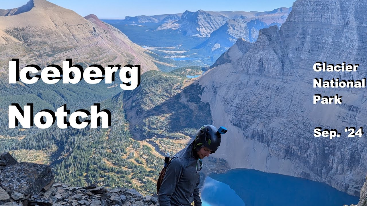 Iceberg Notch: Looking Down on Iceberg Lake in Glacier National Park [4K]