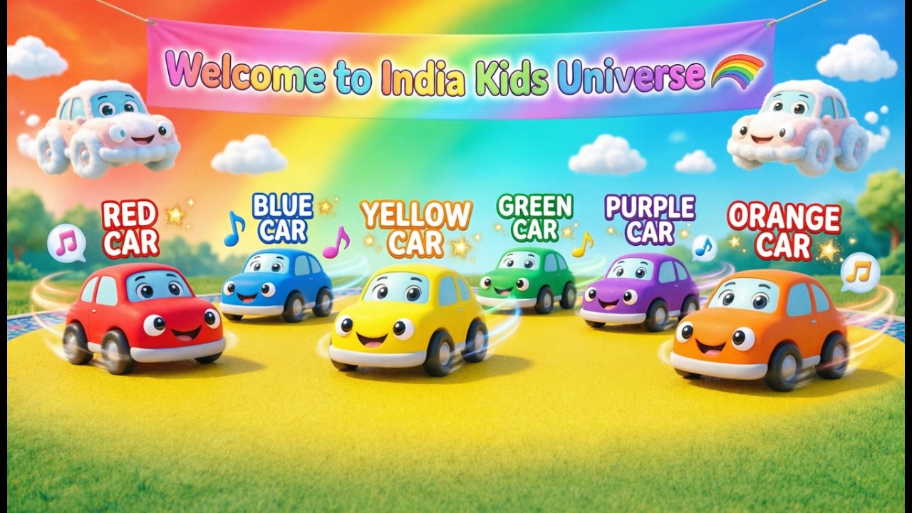 Color 🚗 Cars Song | Learn Colors with Cars | Fun Kids Vehicle Song | India Kids Universe