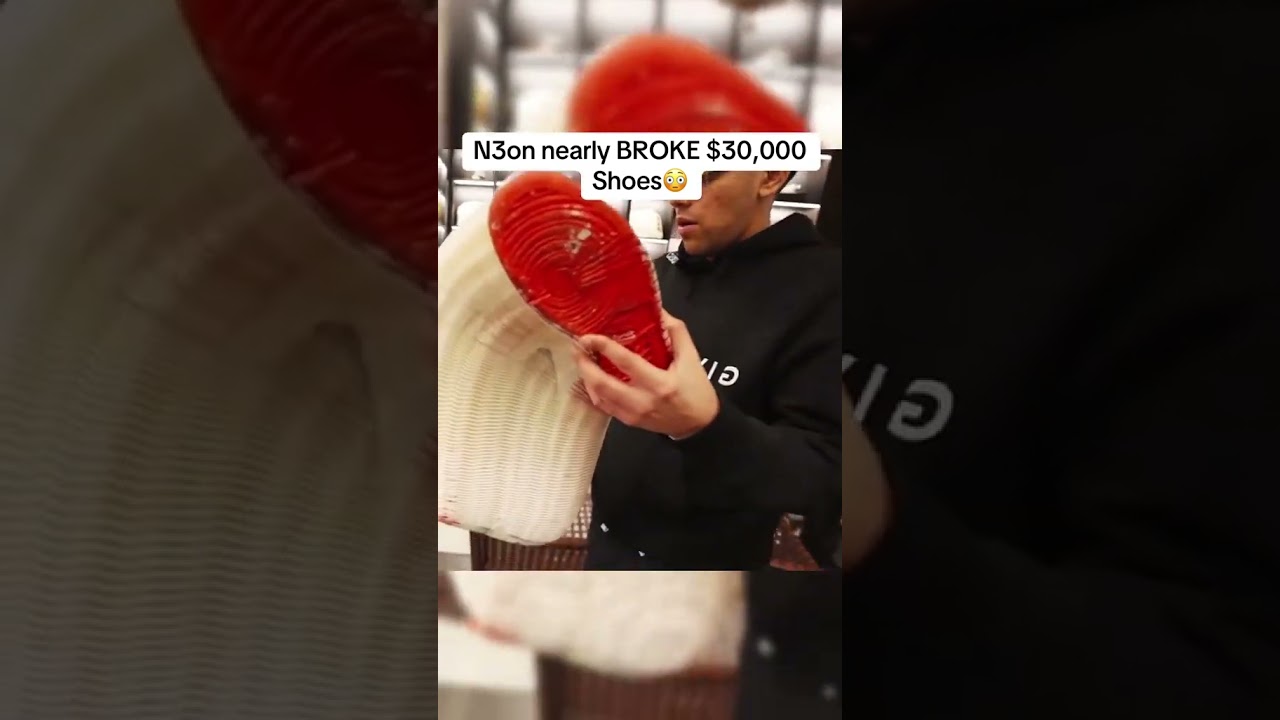 Neon Broke $30,000 Shoes 😳 #fyp #n3on #shorts #n3onclips