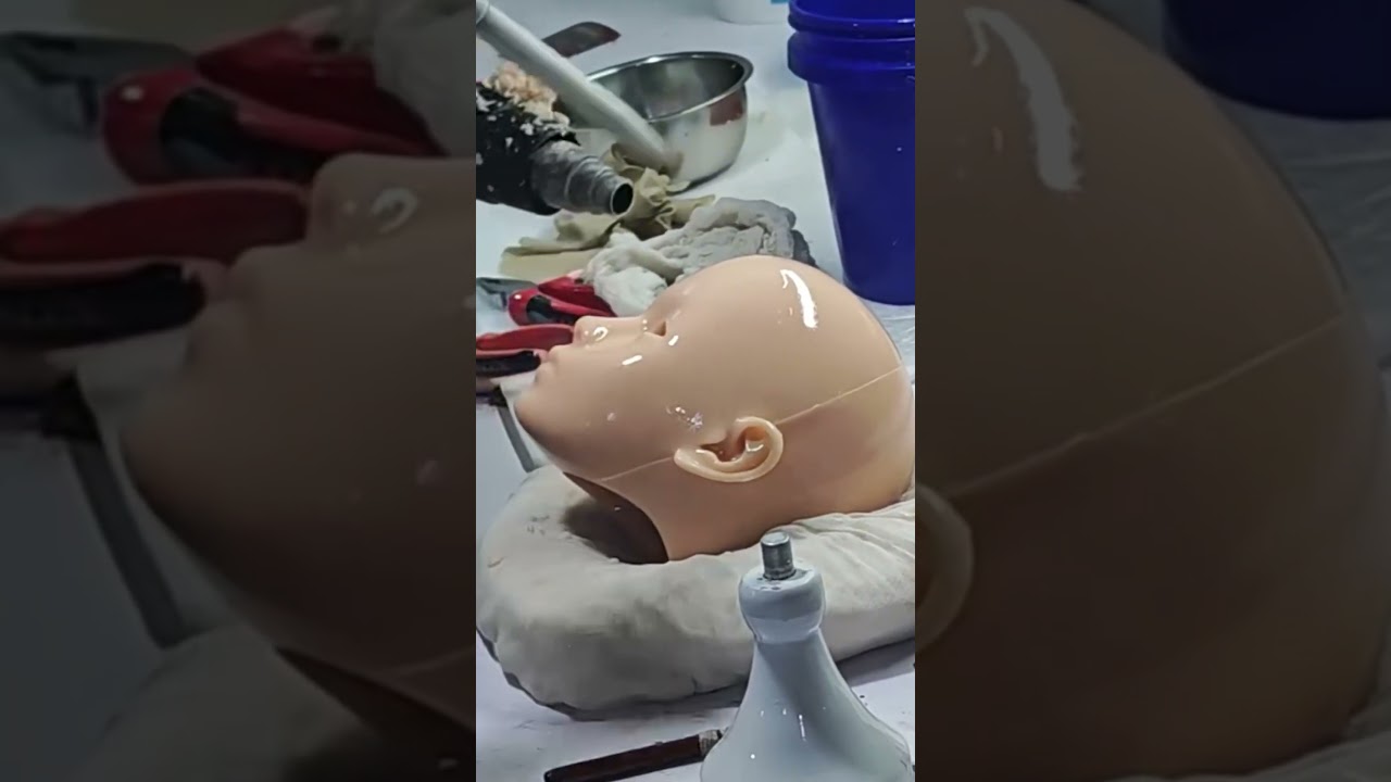 Satisfying Silicone Doll Head Process | Factory Work
