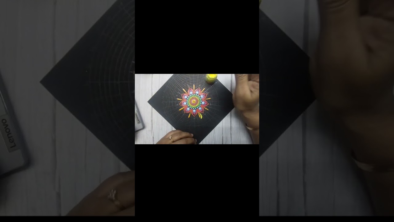 Dot Mandala Painting for Beginners | 8” Board | Step-by-Step ( 2 )