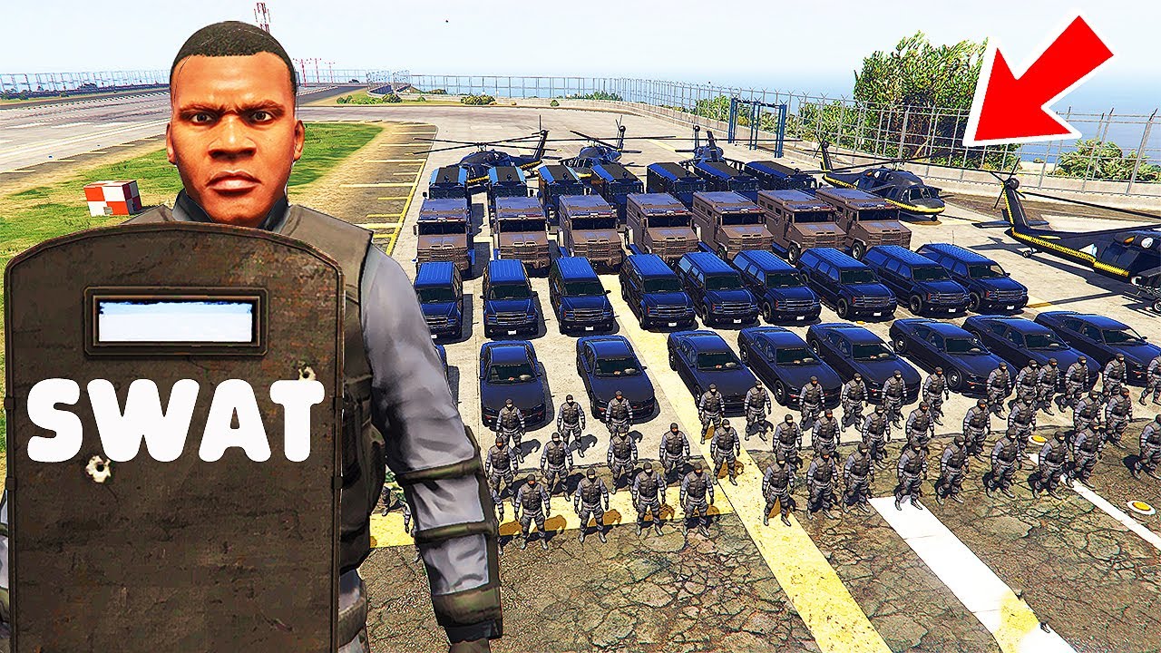 Franklin Become SWAT Chief and Trained the New Officers in GTA 5 | SHINCHAN and CHOP