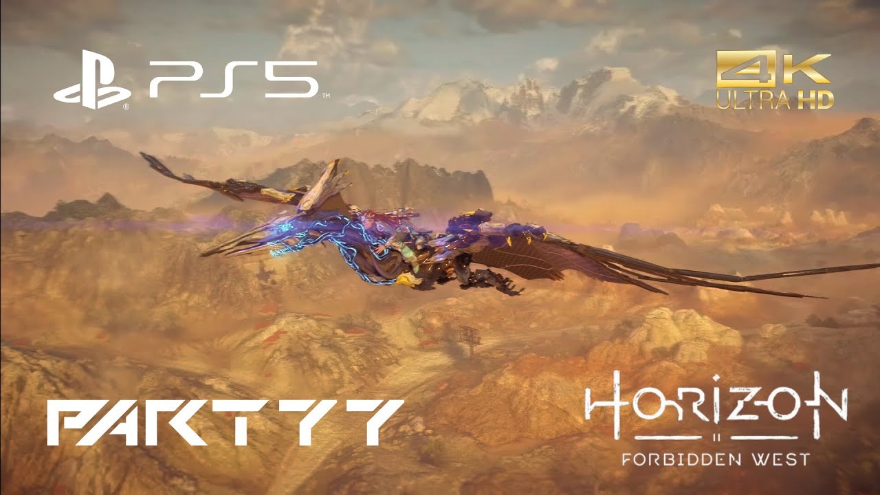 Mourning Her Friend And Aloy Fly With Wings Of The Ten Horizon Forbidden West -Part 77 PS5 4K 60fp
