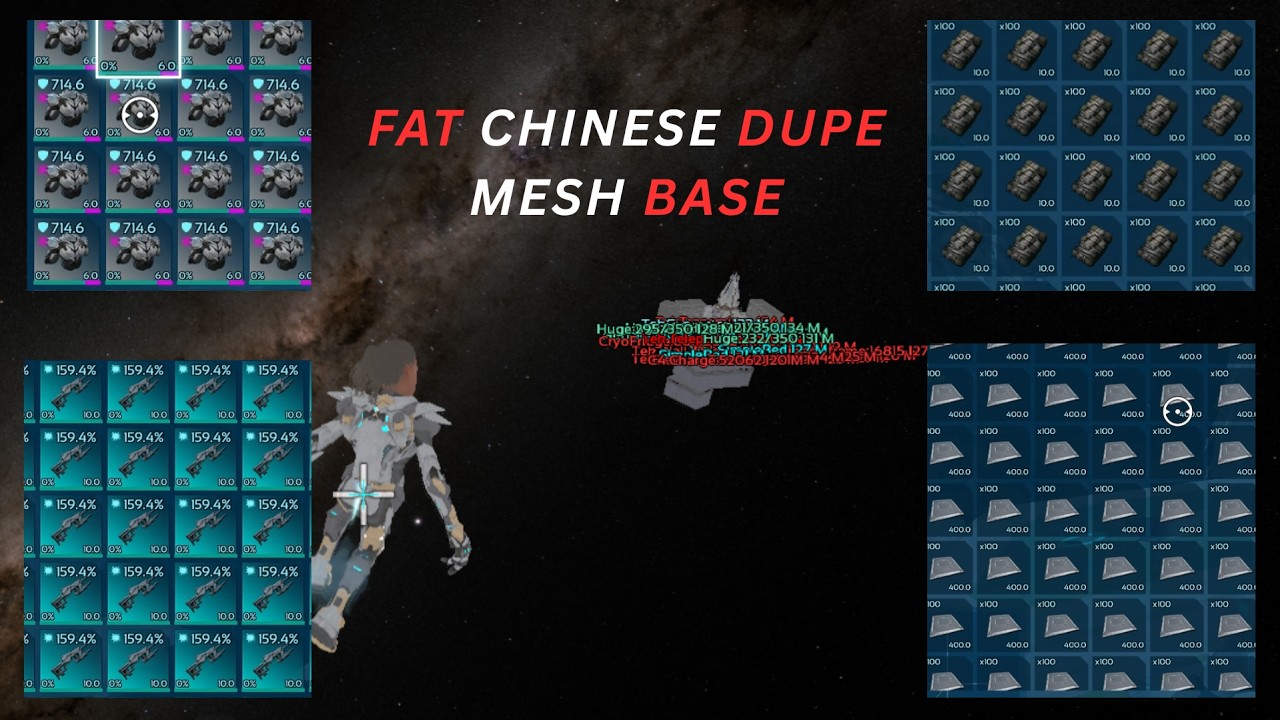Wiping Fat Chinese Dupers Floating Mesh Base! - Ark Survival Ascended