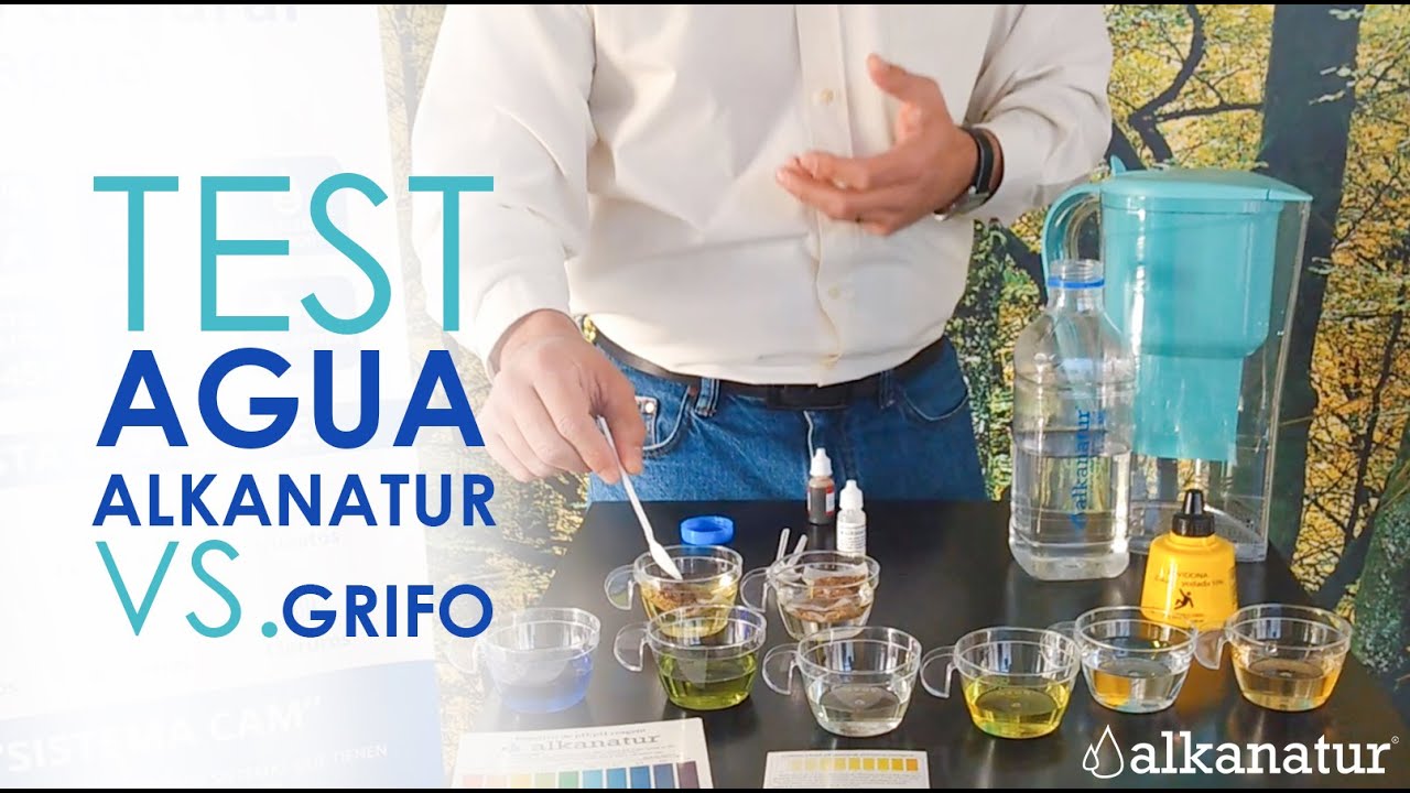 Test jarra Alkanatur Drops. Agua alcalina, ionizada e hidrogenada
