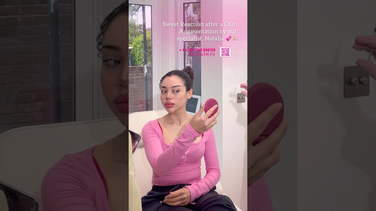Sweet Reaction after a Chin Augmentation by our specialist, Natalia😍💉