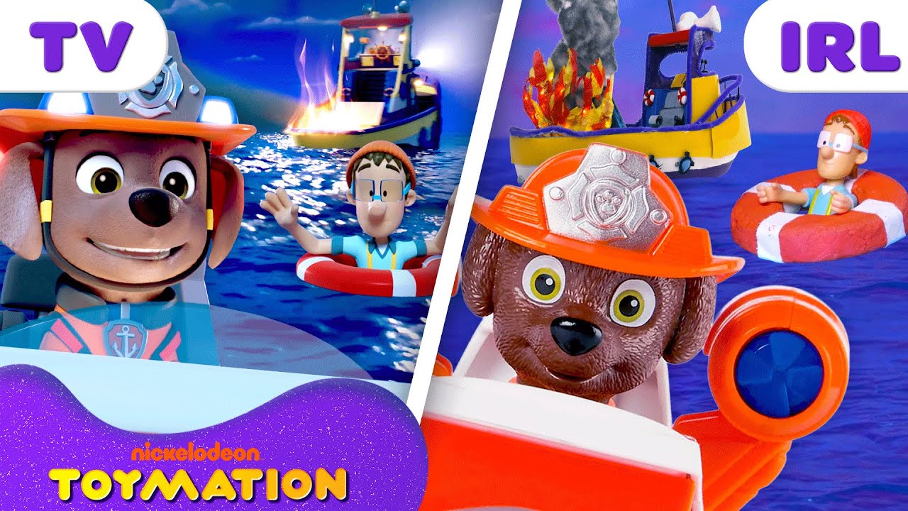 PAW Patrol Toys Lighthouse & Flounder Boat Fire Rescue! 🛟🔥 w/ Ryder (Part 2) | Toymation