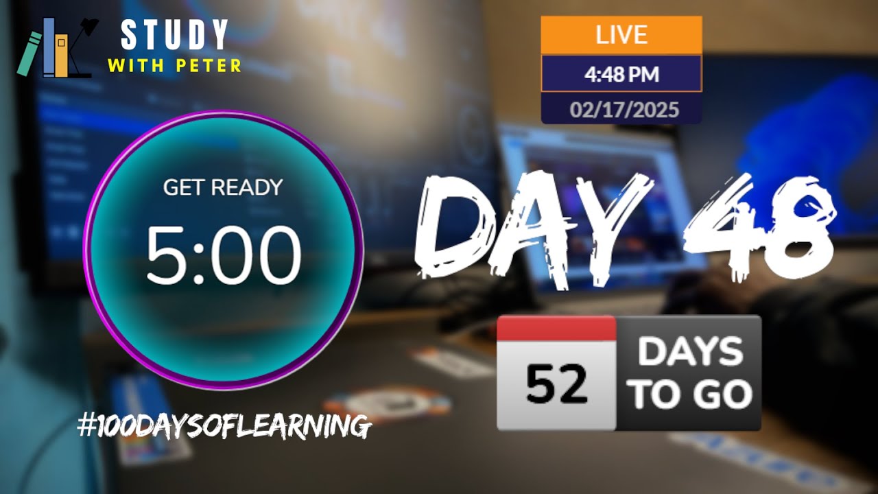 Study With Me Live - Day 48 | Distraction-Free Focus + Productivity