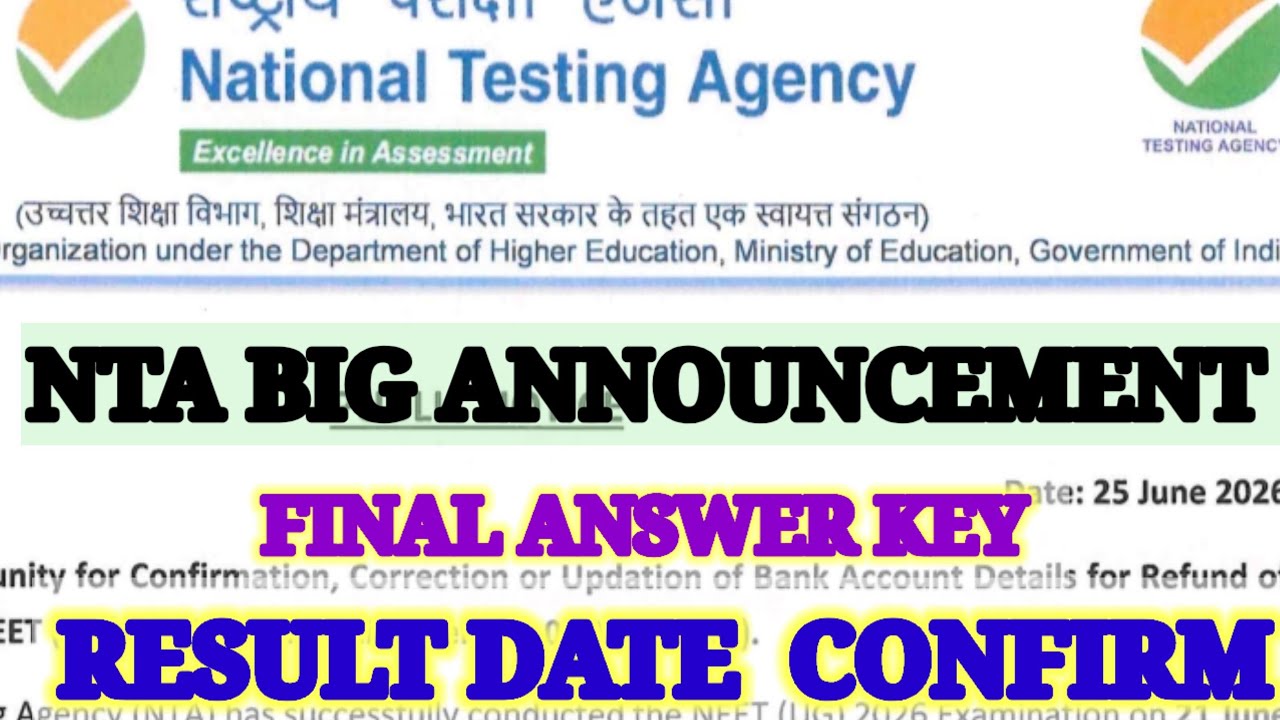 NEET 2026 Result & Final Answer Key BIG UPDATE! 🚨 Expected Cutoff & Counselling Process Live!