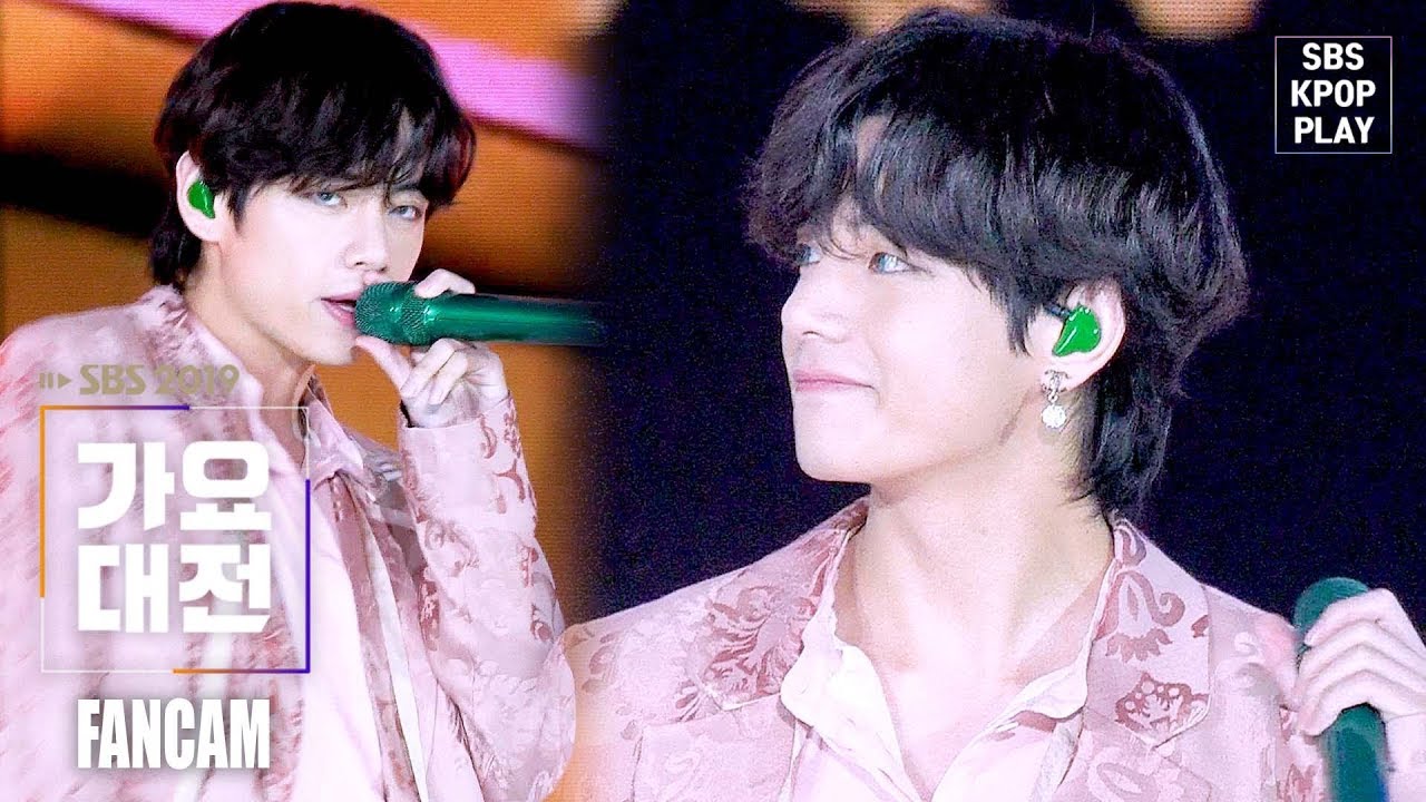 [2019 가요대전] 방탄소년단 뷔 '작은 것들을 위한 시' (BTS V 'Boy With Luv' FANCAM)│@2019 SBS Music Awards