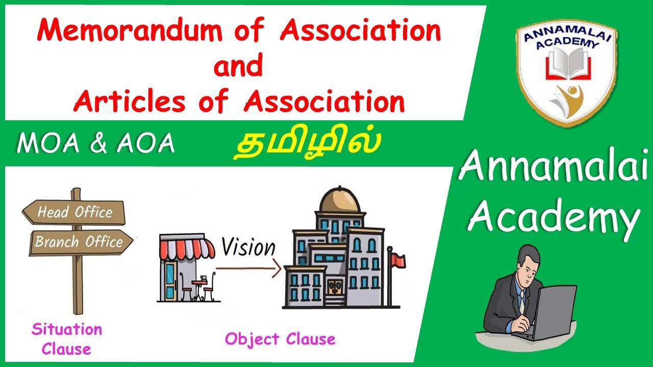Memorandum of Association and Articles of Association (தமிழில்)  CA – CMA – MBA , B.Com,  Class 12