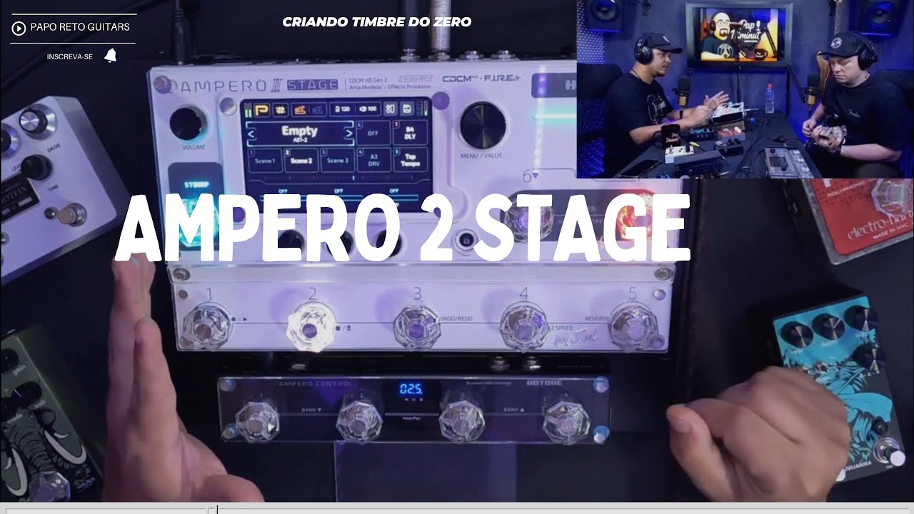CRIANDO TIMBRE DO ZERO NA AMPERO 2 STAGE / BATE PAPO NO PODCAST PAPO DIMINUTO /