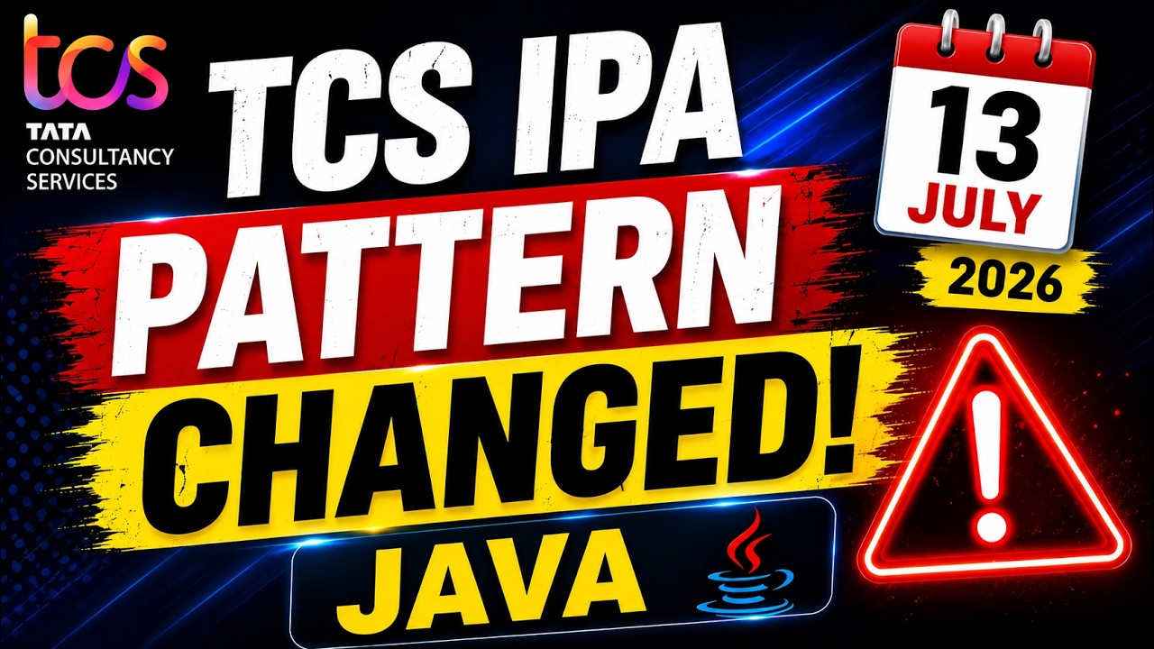 TCS IPA Test Pattern Changed | New Pattern Explained | Latest Update (Hindi)