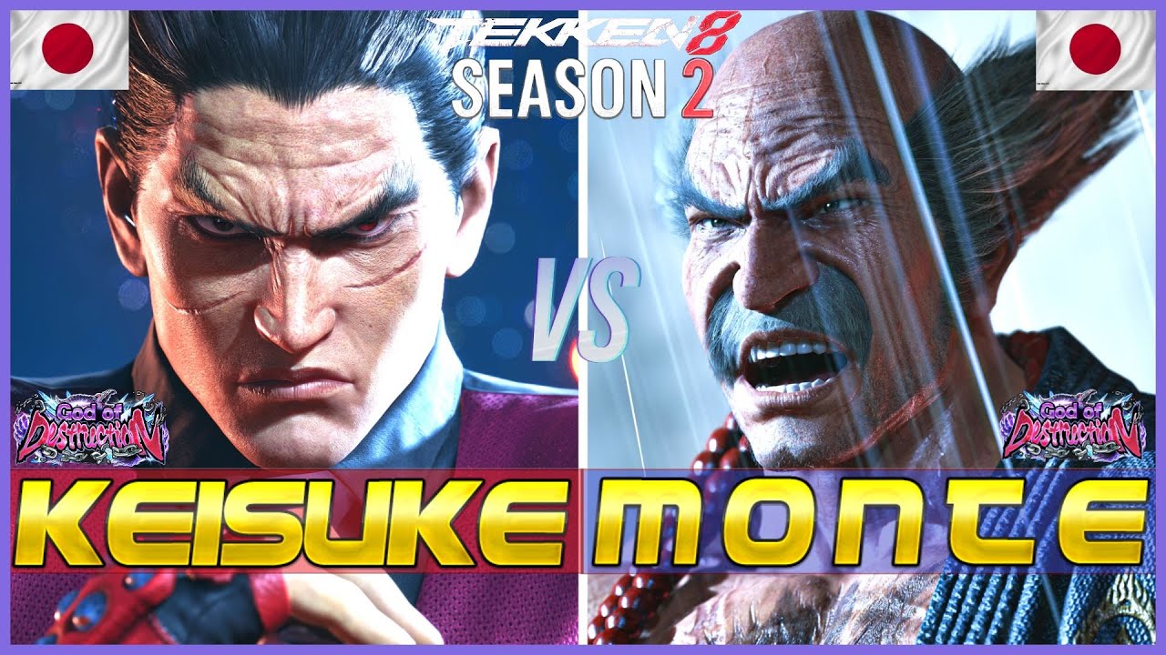 Tekken 8 (Ver.2.02) ▰ KEISUKE (Son Kazuya) Vs MONTE50 (Father Heihachi) ▰ T8 High Level Gameplay!