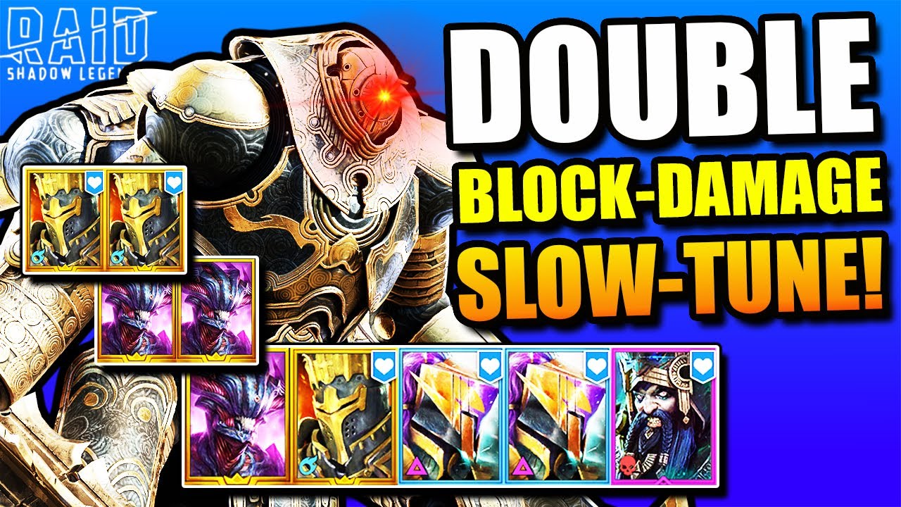 NEW Double Block-Damage SLOW SPEED-TUNE, Use Any 2 Block Damage Champs!!! |  Raid Shadow Legends RPG