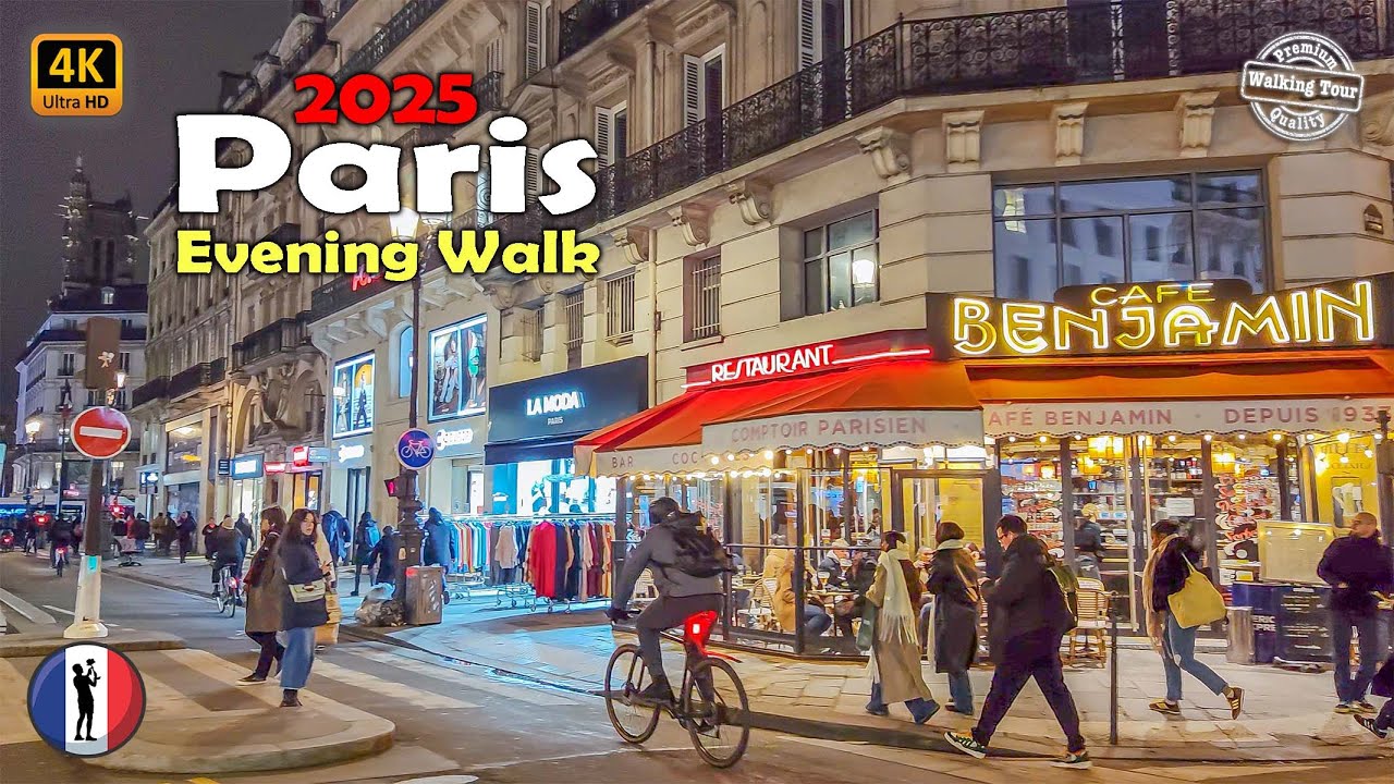 🇫🇷  PARIS, France: Heart of the City – Evening Walking Tour in 2025 - Rue de Rivoli - 4K/60fps