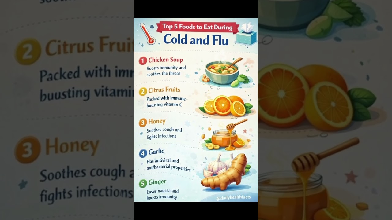 Sick With Cold or Flu? Eat These 5 Foods for Faster Recovery 🤒
