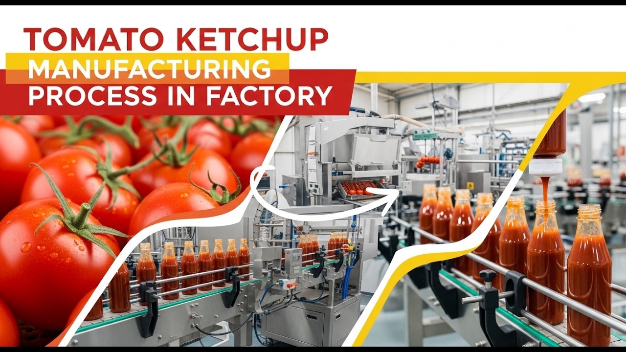 Tomato Ketchup Manufacturing Process in Factory
