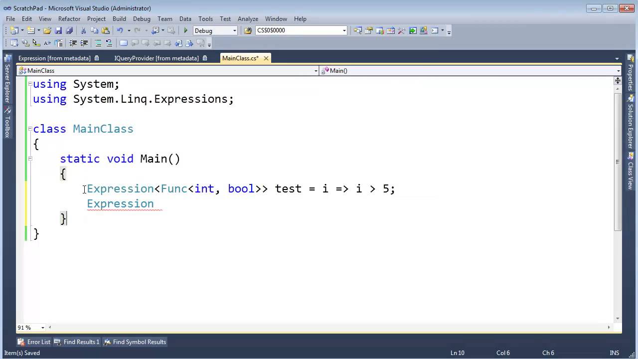 C# Generic vs  Non Generic Expression
