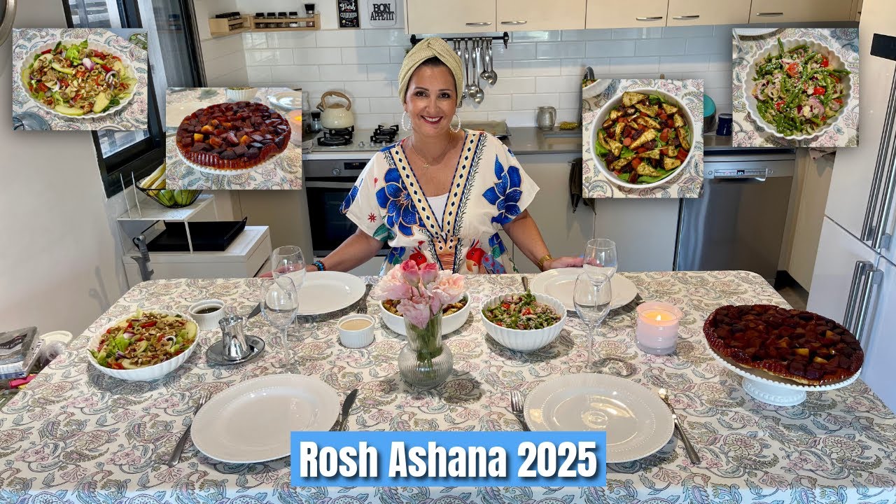 Nouvel An Juif Rosh Ashana 2025: des salades colorées et une divine tarte tatin 🍎🥗🤩