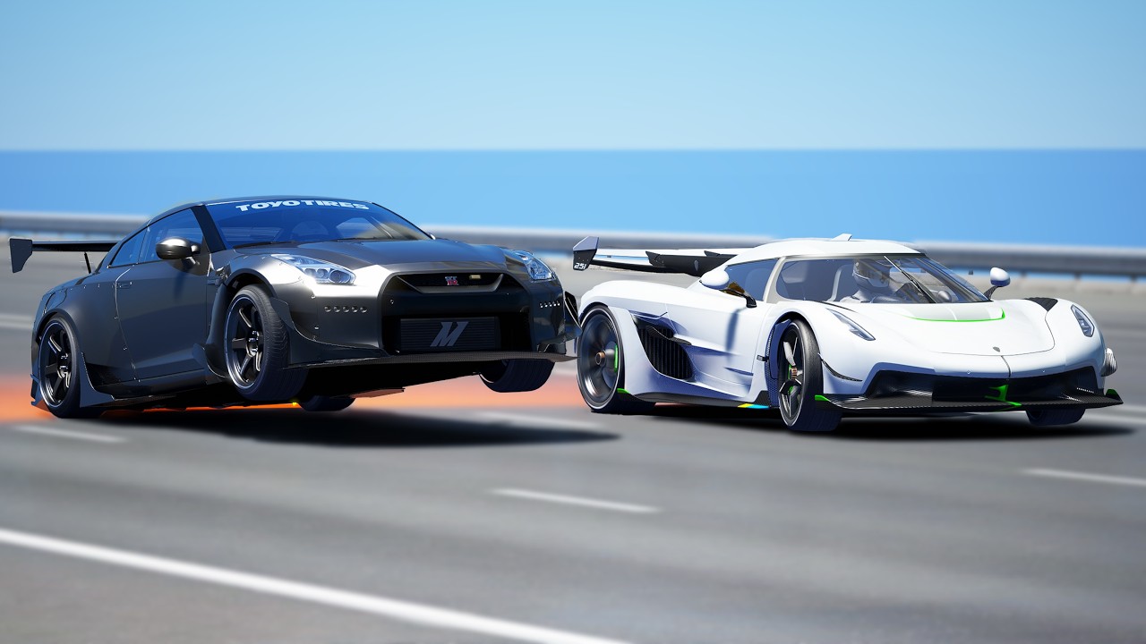 1,000KMH!!! WORLDS FASTEST GTR vs Koenigsegg Jesko | DRAG & TRACK RACE