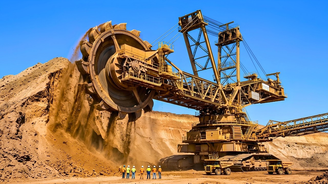 How A Giant Excavator Moves An Entire Hill