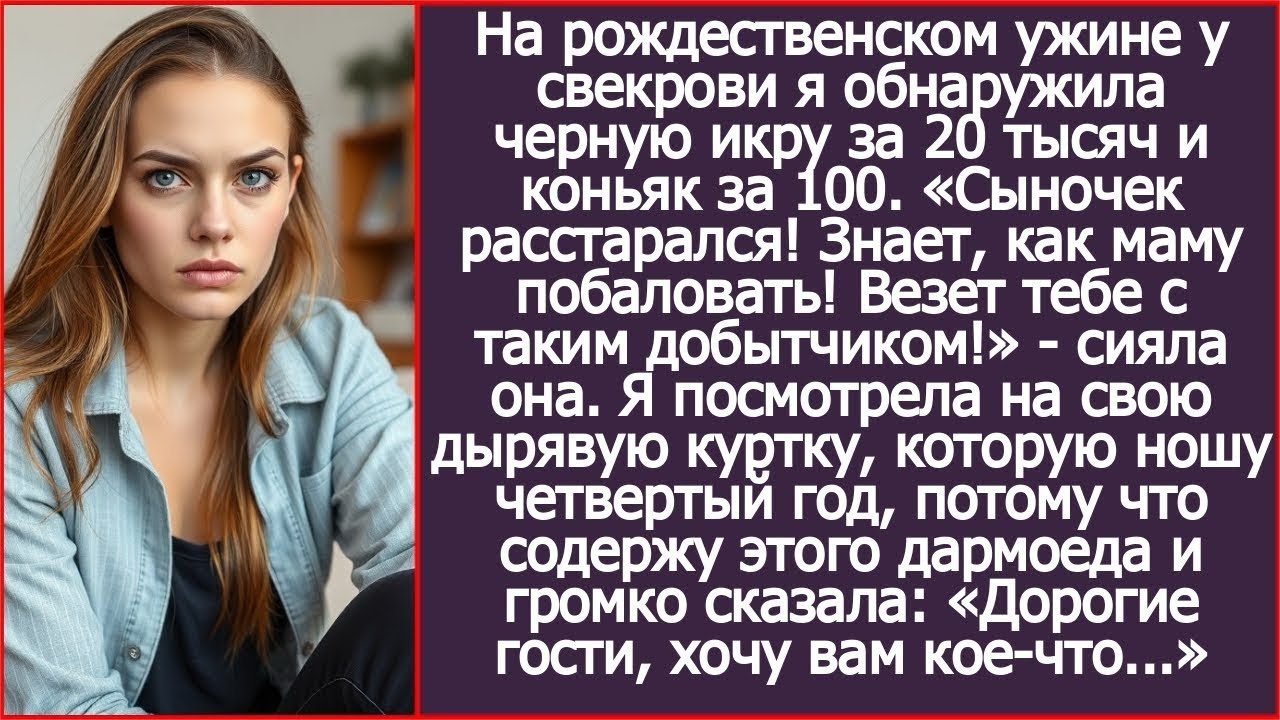 Увидела у свекрови икру за двадцать тысяч и коньяк за сто, а муж живёт на мои деньги